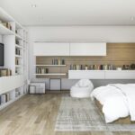 Building Your Dream Home: A Mix of Wisdom and Witty Mishaps 14 3d rendering wood contemporary bedroom with built in shelf