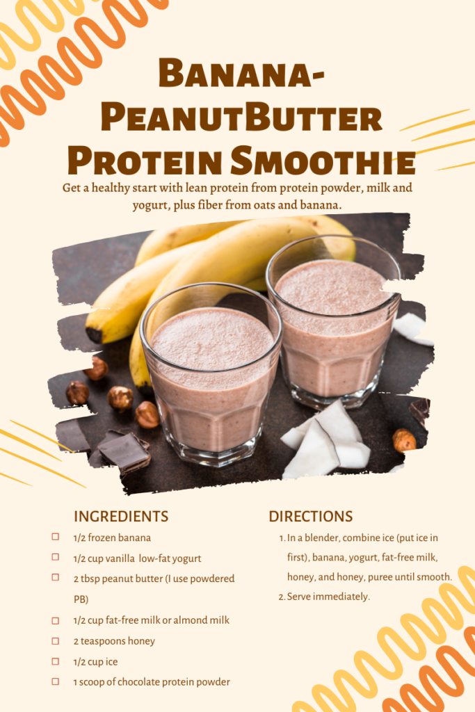 Chocolate banana smoothie for after workout