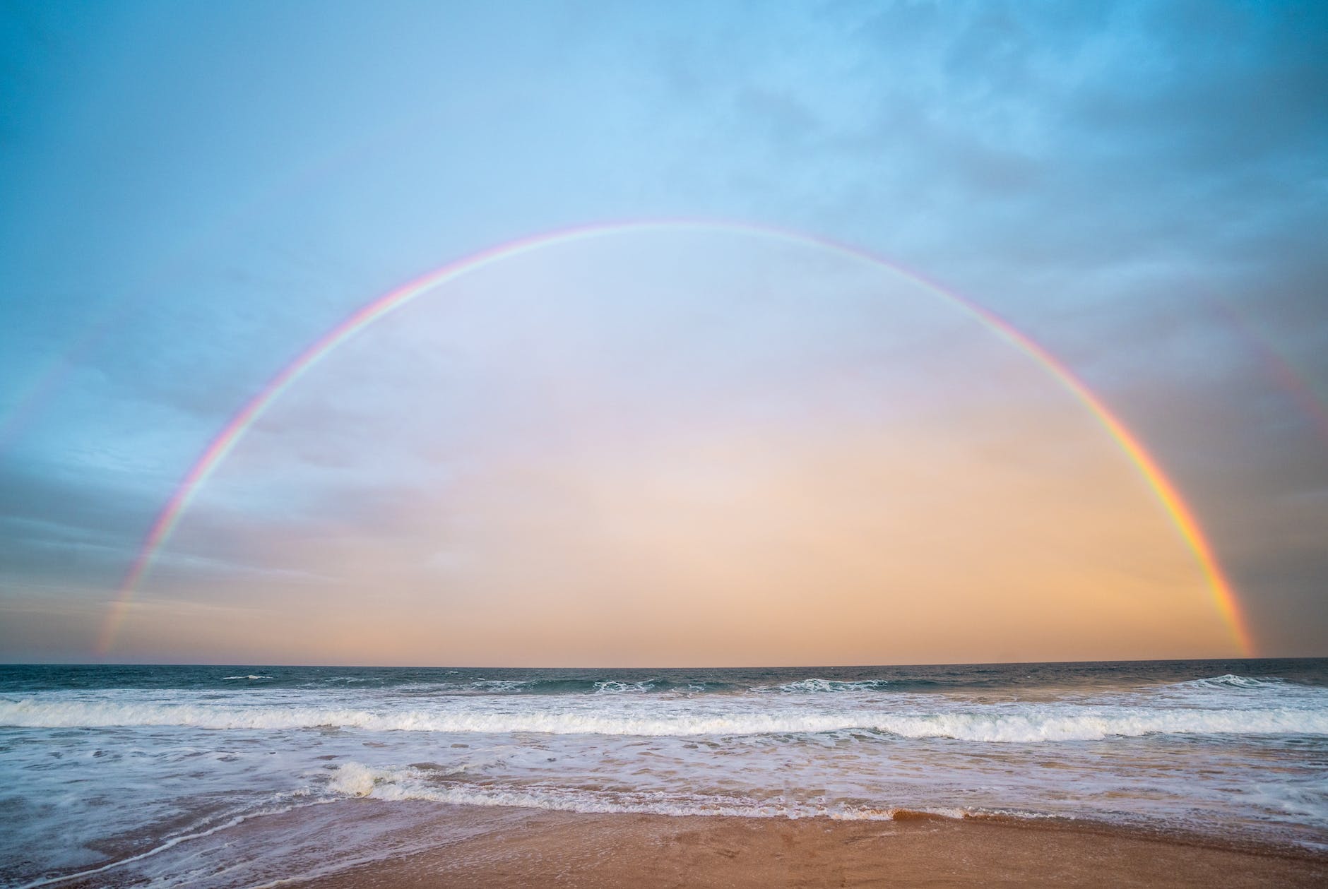 10 Achievable New Year's Resolutions for a Happier 2024 1 rainbow over rippling sea in nature