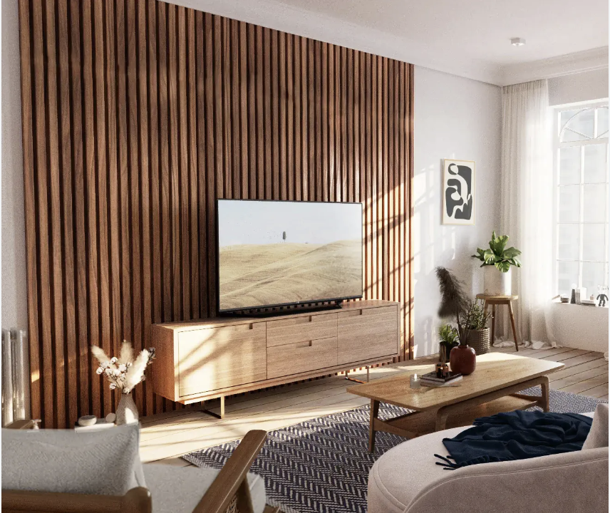 Transform Your Space with Style: A Beginner's Guide to DIY Wall Paneling 6 Geometric paneling design creating a 3/4 wall design which is very modern and farmhouse modern without overpowering the room with dark paint.