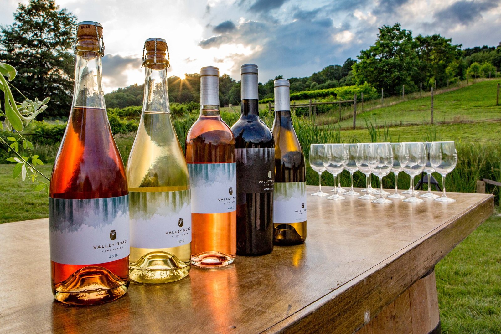 Valley Road Vineyards Wine bottles