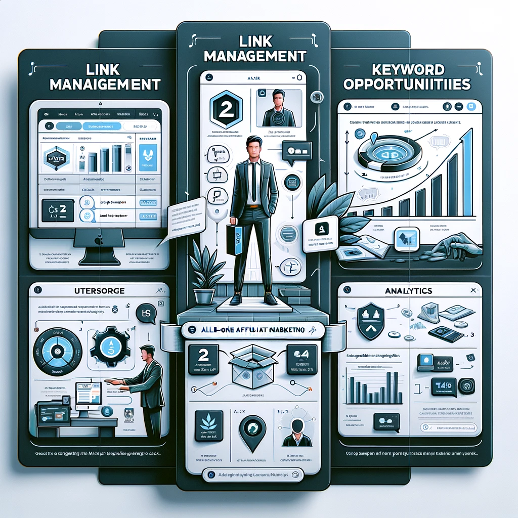 DALL·E-2024-05-04-15.51.30-A-professional-infogram-illustrating-the-features-of-Lasso-an-all-in-one-affiliate-marketing-tool.-Include-four-sections_-1.-Link-Management-depic DALL%C2%B7E 2024 05 04 15.51.30 A professional infogram illustrating the features of Lasso an all in one affiliate marketing tool. Include four sections 1. Link Management depic