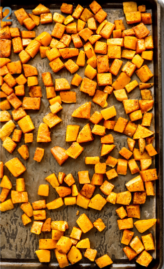 Why Butternut Squash Soup is the Perfect Comfort Food for Game Day 19 butternut squash roasting on a plate