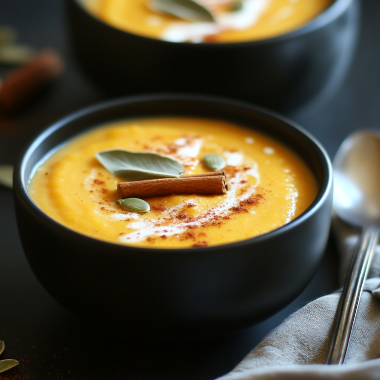 Creamy Butternut Squash Soup with a Hint of Cinnamon