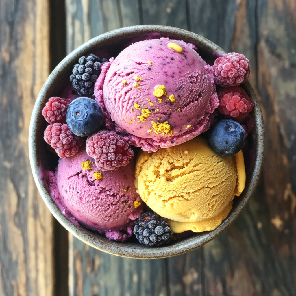 Berry-Turmeric Ice Cream