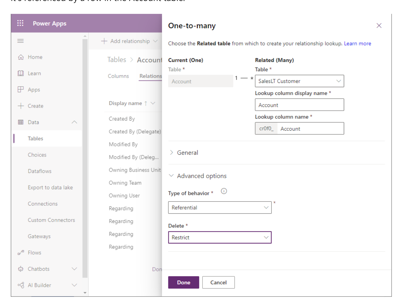 dataverse database building